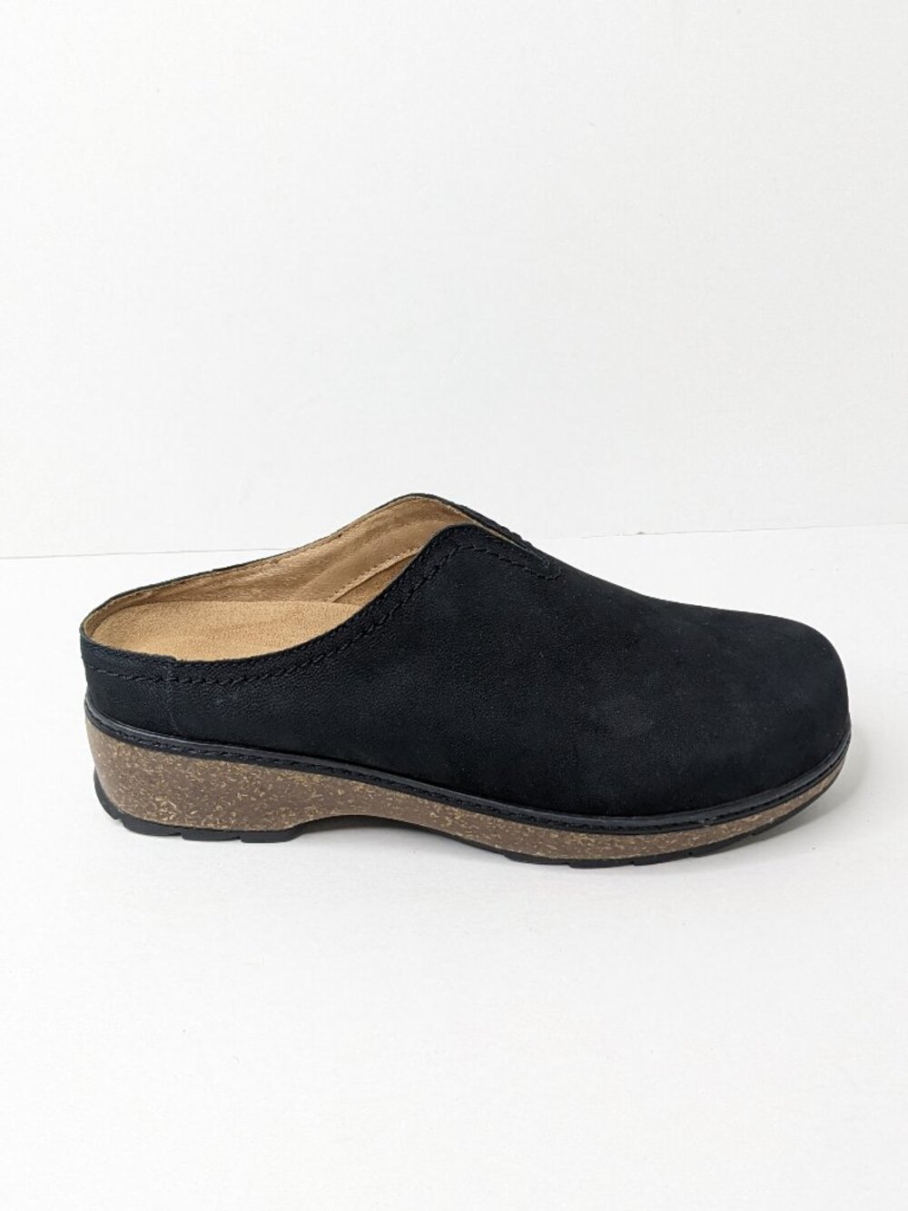 Earth Kolia Slip-On Clogs Black Leather Women's 8 Wide - Picture 2 of 6